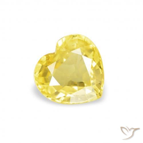 0.39ct طبيعي Medium Light-Yellow زفير, قلب, قليلا جدا