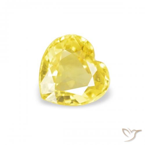 زفير Medium Light-Yellow طبيعي، قلب، 0.39 قيراط، قليلا جدا