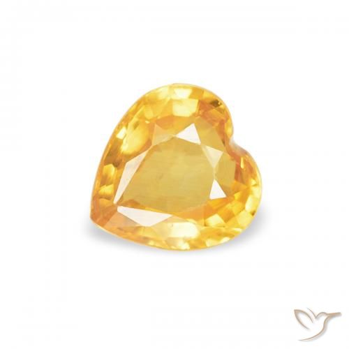 0.37ct طبيعي ذهبى متوسط زفير, قلب, قليلا جدا