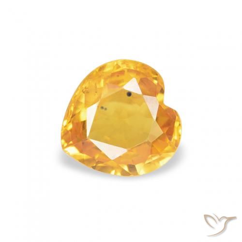 0.44ct طبيعي ذهبى لامع زفير, قلب, قليلا جدا