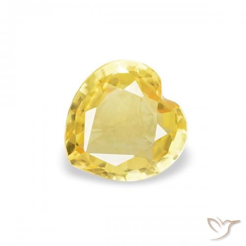 0.35ct طبيعي أصفر توسكانا زفير, قلب, قليلا جدا
