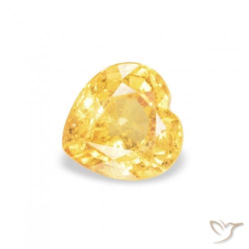 0.47ct طبيعي ذهبى متوسط زفير, قلب, VS-SI
