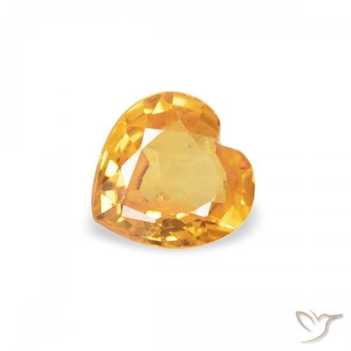 0.29ct طبيعي برتقالى متوسط زفير, قلب, قليلا جدا