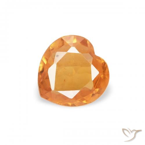 0.33ct طبيعي برتقالى متوسط زفير, قلب, قليلا جدا