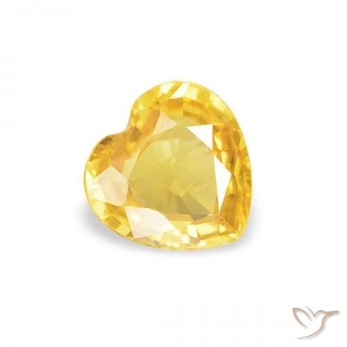 0.34ct طبيعي أصفر توسكانا زفير, قلب, قليلا جدا