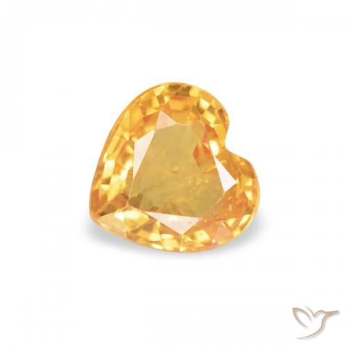 0.38ct طبيعي برتقالى متوسط زفير, قلب, قليلا جدا