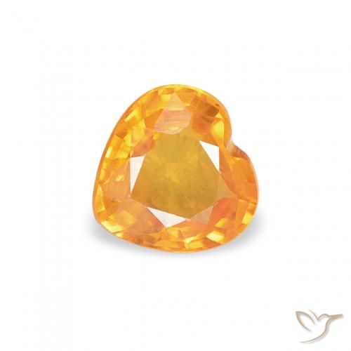 0.42ct طبيعي برتقالى متوسط زفير, قلب, قليلا جدا