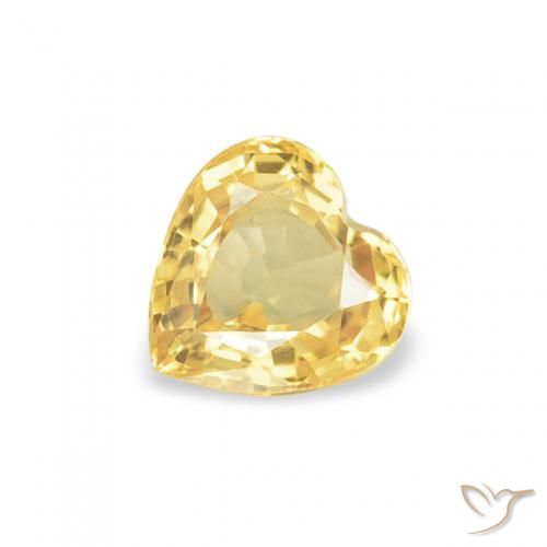 0.43ct طبيعي ذهبى متوسط زفير, قلب, قليلا جدا