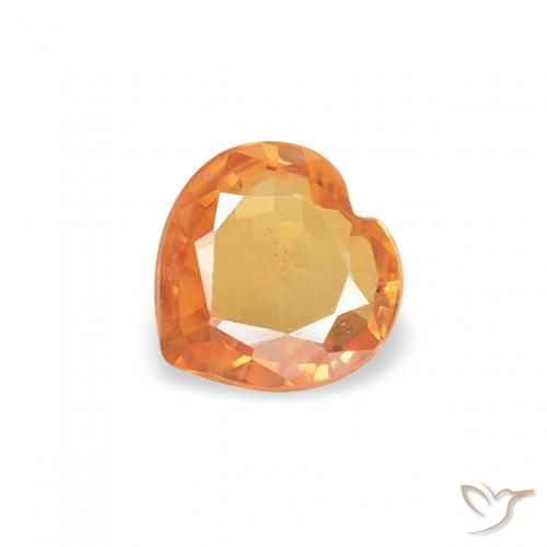 0.34ct طبيعي برتقالى متوسط زفير, قلب, قليلا جدا