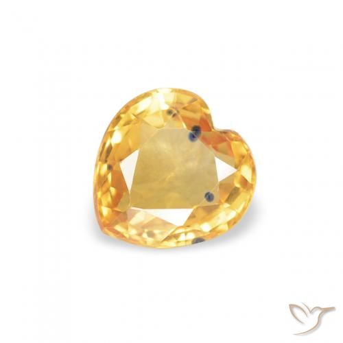 0.47ct طبيعي Medium Dark-Golden زفير, قلب, قليلا جدا