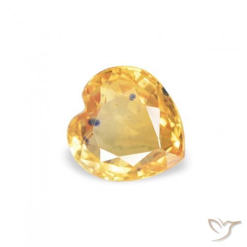 زفير Medium Dark-Golden طبيعي، قلب، 0.47 قيراط، قليلا جدا