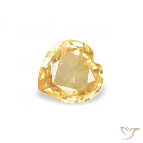 0.35ct طبيعي ذهبى لامع زفير, قلب, قليلا جدا