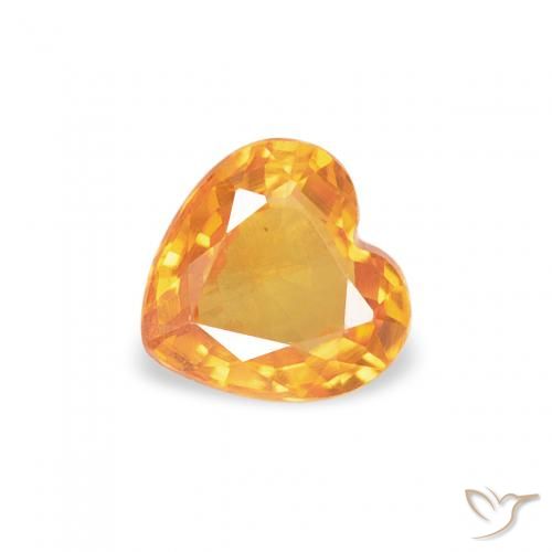0.41ct طبيعي برتقالى متوسط زفير, قلب, قليلا جدا