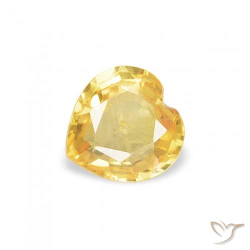 0.40ct طبيعي ذهبي زفير, قلب, قليلا جدا