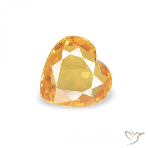 0.36ct طبيعي ذهبى-برتقالى زفير, قلب, قليلا جدا