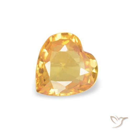 0.35ct طبيعي برتقالى متوسط زفير, قلب, قليلا جدا