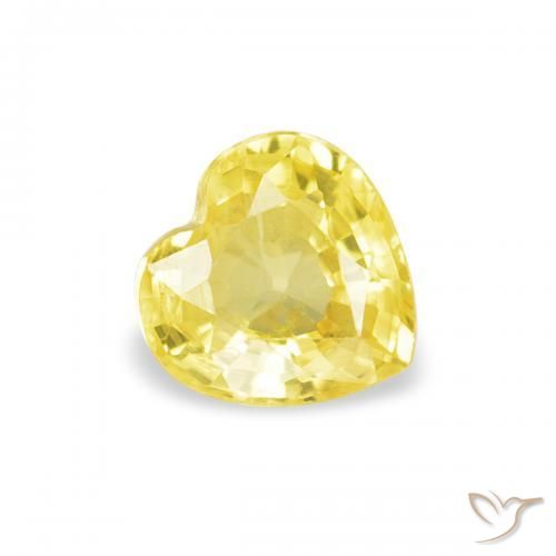 0.43ct طبيعي أصفر توسكانا زفير, قلب, قليلا جدا