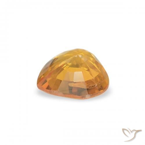 زفير Medium Light-Orange طبيعي، قلب، 0.43 قيراط، قليلا جدا