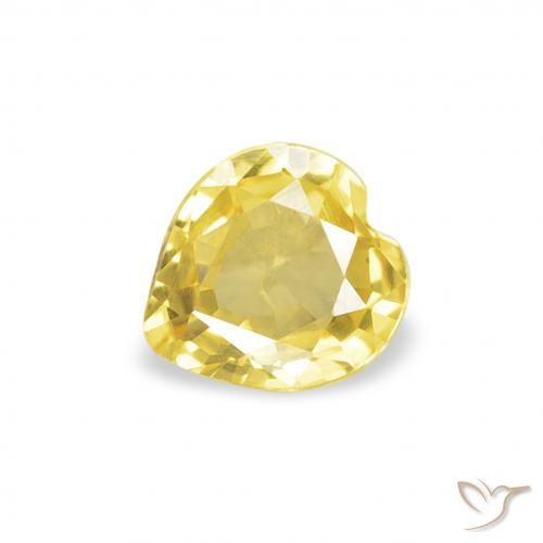 0.33ct طبيعي أصفر متوسط زفير, قلب, VVS-VS