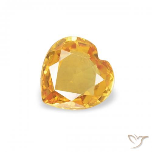 0.37ct طبيعي برتقالى ذهبى غامق زفير, قلب, VVS-VS