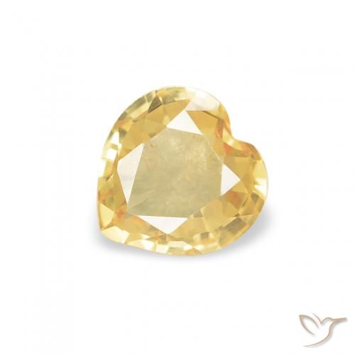 0.37ct طبيعي ذهب زفير, قلب, VVS-VS