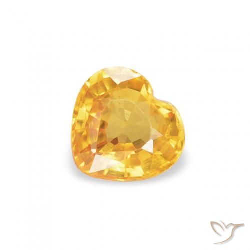 0.41ct طبيعي ذهبى متوسط زفير, قلب, VVS-VS
