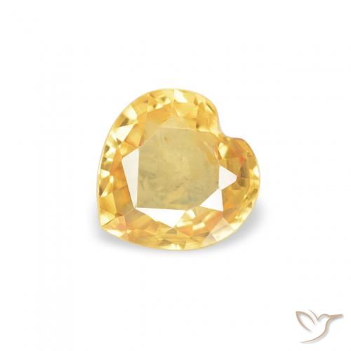 0.37ct طبيعي ذهبى متوسط زفير, قلب, VVS-VS
