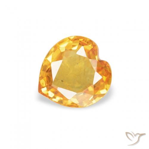 0.43ct طبيعي برتقالى ذهبى غامق زفير, قلب, VVS-VS