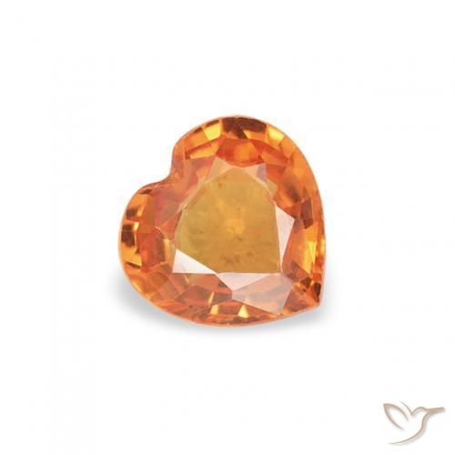 0.37ct طبيعي برتقالي زاهى زفير, قلب, VVS-VS