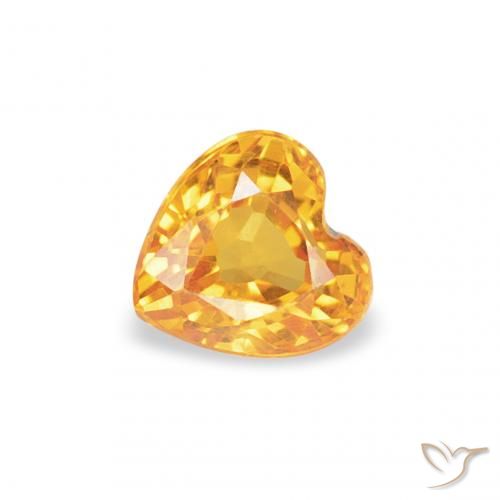 0.35ct طبيعي ذهبى داكن زفير, قلب, VVS-VS