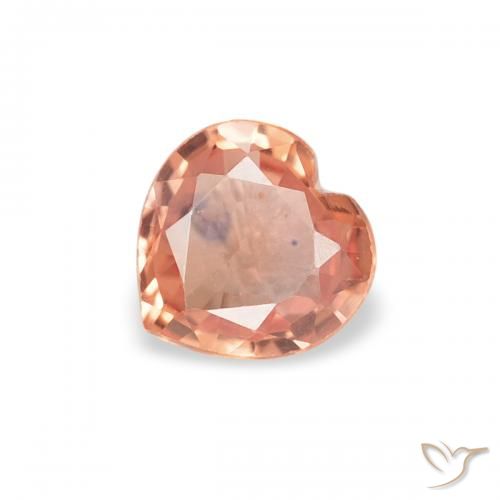 0.33ct طبيعي برتقالى محمر زفير, قلب, VVS-VS