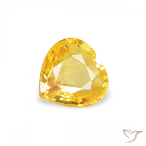 0.37ct طبيعي برتقالى ذهبة زفير, قلب, قليلا جدا