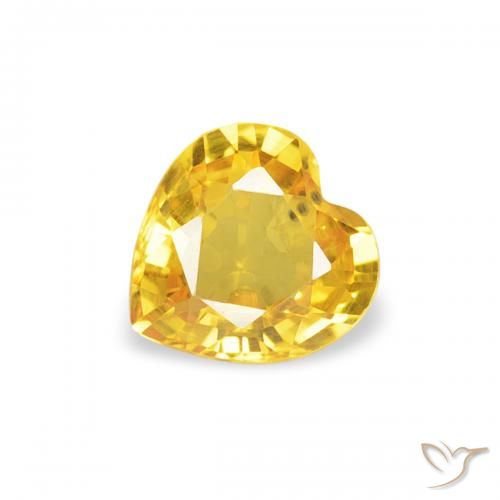 0.38ct طبيعي ذهبى متوسط زفير, قلب, قليلا جدا