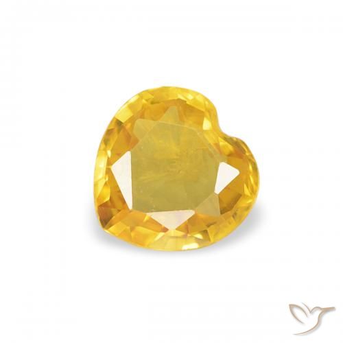 0.32ct طبيعي برتقالى ذهبة زفير, قلب, قليلا جدا