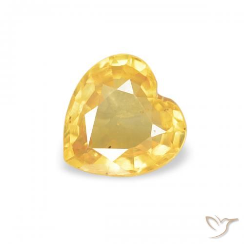 0.40ct طبيعي ذهبى متوسط زفير, قلب, قليلا جدا