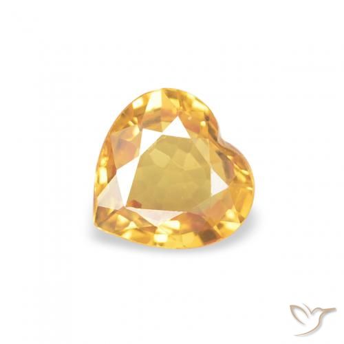 0.34ct طبيعي ذهبى متوسط زفير, قلب, VVS-VS