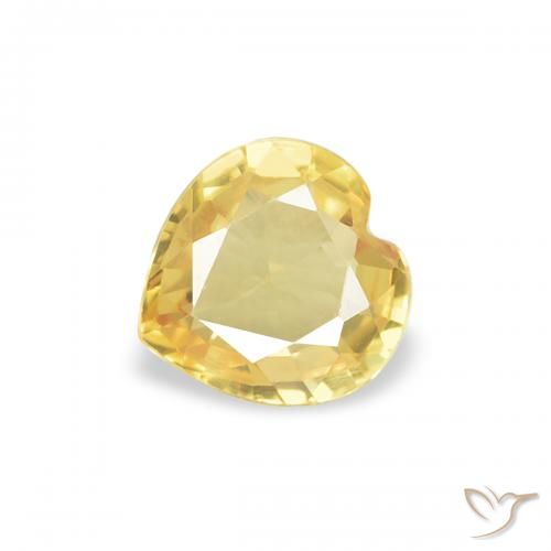 0.35ct طبيعي أصفر متوسط زفير, قلب, VVS-VS