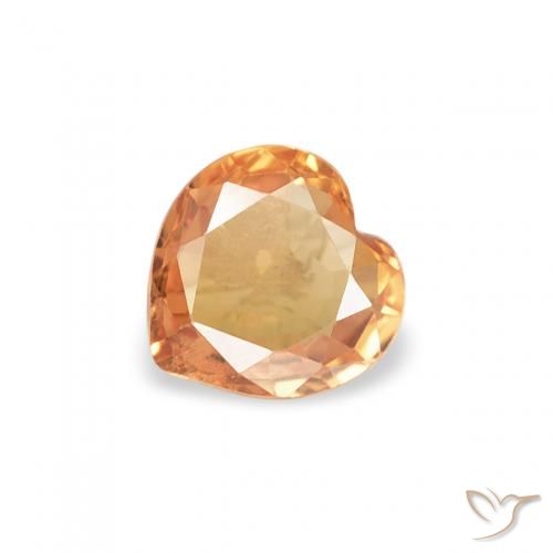0.38ct طبيعي برتقالي زاهى زفير, قلب, VVS-VS