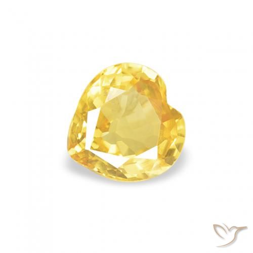 0.38ct طبيعي أصفر توسكانا زفير, قلب, VVS-VS