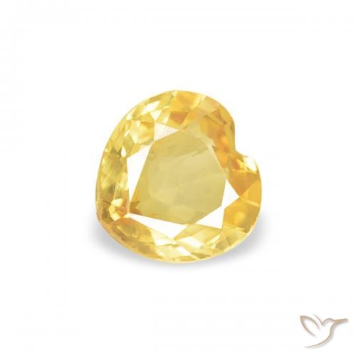 0.34ct طبيعي أصفر متوسط زفير, قلب, VVS-VS
