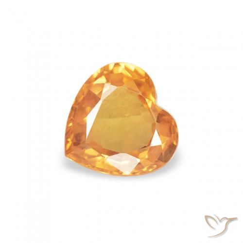 0.41ct طبيعي برتقالى كثيف زفير, قلب, VVS-VS, Photo A