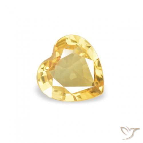 0.35ct طبيعي برتقالى ذهبة زفير, قلب, VVS-VS