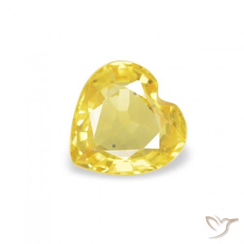 0.39ct طبيعي أصفر توسكانا زفير, قلب, قليلا جدا