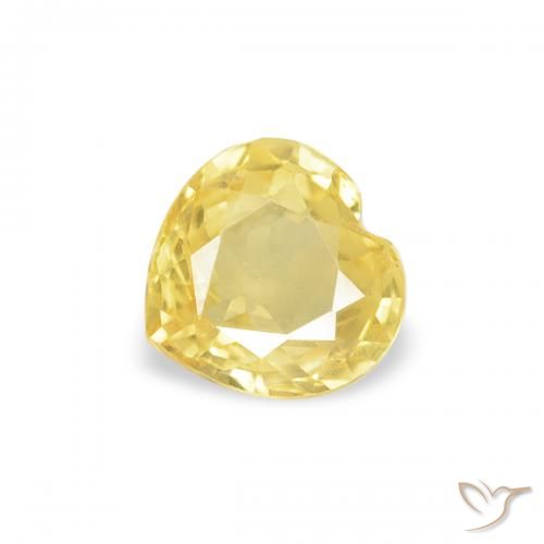 0.38ct طبيعي أصفر توسكانا زفير, قلب, قليلا جدا