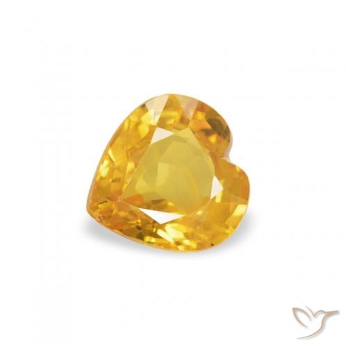 0.36ct طبيعي ذهبى متوسط زفير, قلب, قليلا جدا