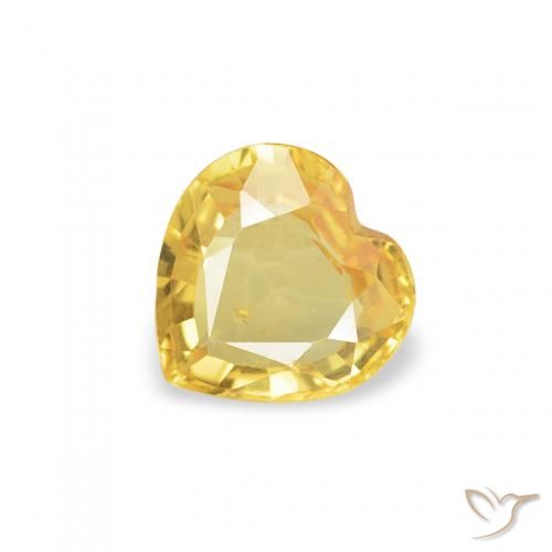 0.36ct طبيعي أصفر متوسط زفير, قلب, قليلا جدا