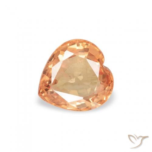 0.47ct طبيعي برتقالى متوسط زفير, قلب, قليلا جدا