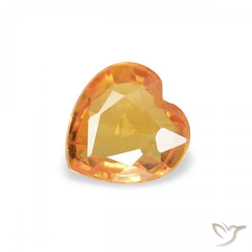 0.36ct طبيعي برتقالى متوسط زفير, قلب, قليلا جدا