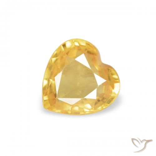 0.39ct طبيعي ذهبى متوسط زفير, قلب, VVS-VS