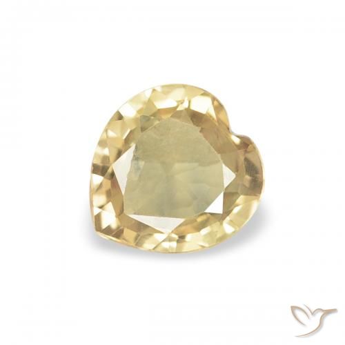0.37ct طبيعي ذهبي زفير, قلب, VVS-VS